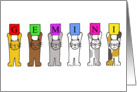 Gemini Zodiac Cats Blank inside. card