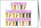 Valentine for Brother and his Partner Cartoon Cats Wearing Shades card