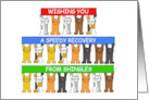 Get Well Soon Recovery from Shingles Cartoon Cats card