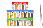 Get Well Soon Recovery from Chickenpox Cute Cartoon Cats card