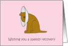 Cute Cartoon Dog in Recovery Get Well Soon Speedy Recovery card