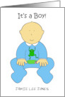 February 29th Baby Announcement Leap Year Boy to Customize card