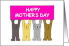 Happy Mother’s Day From the Dogs Cartoon Pups Holding a Banner card