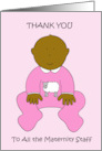 Thanks to Maternity Staff Cute African American Baby Girl card