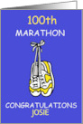100th Marathon Congratulations to Customize with Any Name card
