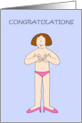 Congratulations on Your New Boobs Cartoon Lady card