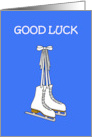 Good Luck Figure Skating Competition Cartoon Blades card