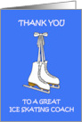 Thanks to Ice Skating Coach Cartoon Skates card