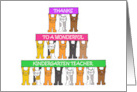 Teacher Appreciation Day Kindergarten Teacher Cartoon Cats card