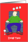 Happy Father’s Day in Polish Cartoon Sleeping Dad in His Armchair card