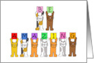 Be Amazing Cartoon Cats Encourage and Motivate Blank Inside card
