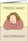 Middle Aged Woman Cartoon Menopause Humor card