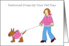 National Dress Up Your Pet Day Dog and Owner in Matching Outfits card