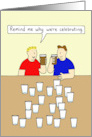 National Beer Day Cartoon Men Drinking Beer card