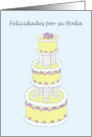 Spanish Wedding Congratulations Felicidades por su Boda Cake card
