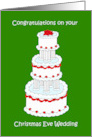 Christmas Eve Wedding December 24th Congratulations card