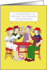 Spunky Old Broads Month February Cartoon Ladies Celebrating card