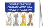Physician Assistant Graduation Congratulations Cute Cartoon Cats card