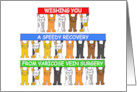 Speedy Recovery from Varicose Vein Surgery Cartoon Cats card