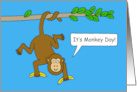 National Monkey Day December 14th Cartoon Talking Monkey card