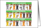 Acupuncturist Happy Holidays Cartoon Cats Wearing Santa Hats card