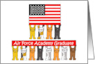 Congratulations Air Force Academy Graduate Flag and Cute Cats card