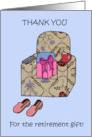 Thank You for the Retirement Gift Cartoon Armchair and Slippers card
