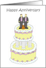 Happy Wedding Anniversary Gay Male Couple from the Cat card