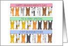 Happy Grandparents Day Step Grandmother Cute Cartoon Cats card