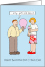 National Ice Cream Day July Cartoon Couple Humor card