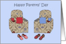 Happy Parents’ Day July Cartoon Humor Armchairs and Slippers card