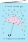 Bridal Shower Gift for My Goddaughter Confetti and Umbrella card