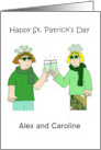 St. Patrick’s Day Female Couple Humor to Customize Any Names card