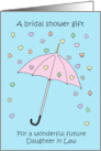 Bridal Shower Gift for Future Daughter in Law Confetti and Umbrella card