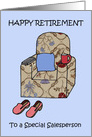 Happy Retirement for Salesperson. card