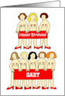 Happy Birthday for Him Any Name to Customize Sexy Cartoon Ladies card