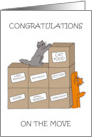 Congratulations on the Move to New Apartment Cute Cartoon Cats card