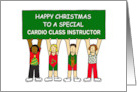 Happy Christmas Exercise Class Teacher Xmas Ladies to Personalize card