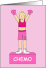 Chemotherapy Pink Ribbon Cancer Support for Her Strength Cartoon card