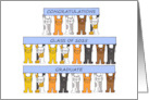 Class of 2024 Graduate Congratulations Cute Cartoon Cats card