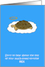 Loss of Pet Tortoise in Heaven with a Halo to Personalize any Name card
