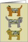 Happy Mother’s Day to Military Mom Cute Cartoon Dogs in Outfits card