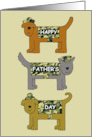 Happy Father’s Day to military Dad Cute Dogs in Camouflage Outfits card