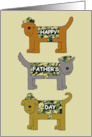 Happy Father’s Day to military Dad Cute Dogs in Camouflage Outfits card