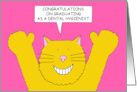 Congratulations on Graduating as a Dental Hygienist Cartoon Cat card