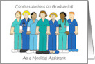 Congratulations Medical Assistant Graduation Cartoon Group card