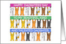 Happy Daughter’s Day August 11th Cute Cartoon Cats card
