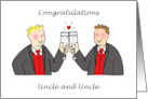 Gay Uncle Wedding Congratulations Two Grooms Congratulations card