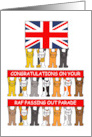 Congratulations on RAF Passing Out Parade Cartoon Cats card