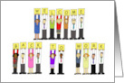 Welcome Back To Work Cartoon Group of People card